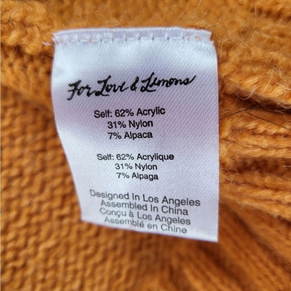 NWT For Love & Lemons Burnt Orange Dylan Open Front Long Duster Cardigan Small - Picture 10 of 10